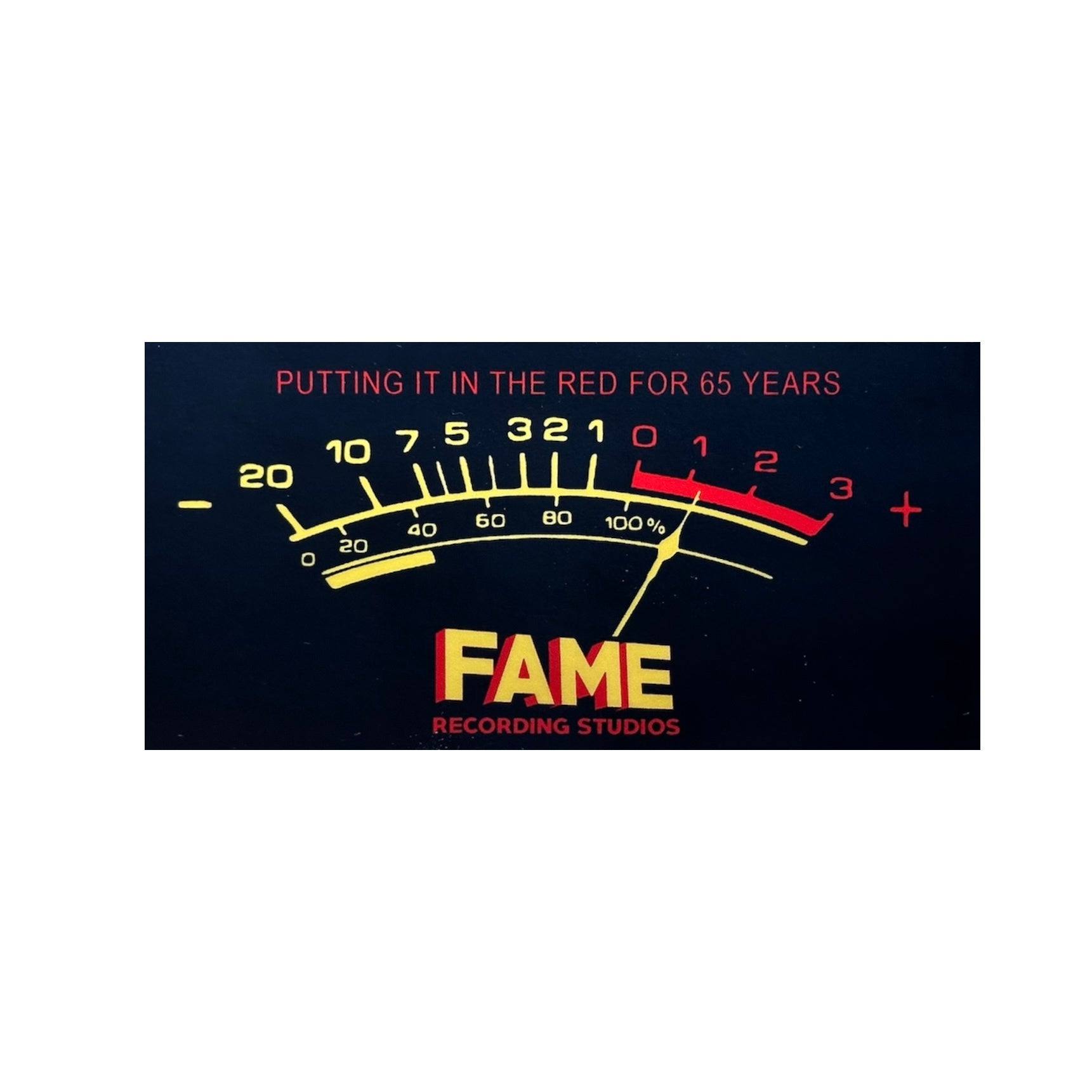 STICKER IN THE RED 65 YEARS 5X2.5 – Fame Music Enterprises, Inc.